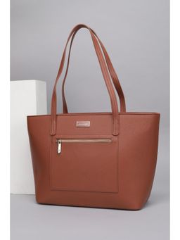 Van Heusen - Women Brown Textured Formal Handbag