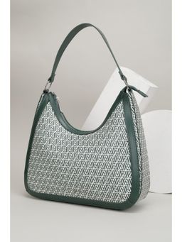 Van Heusen - Women Green Printed Casual Handbag