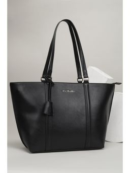 Van Heusen - Women Black Solid Casual Handbag