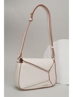 Van Heusen - Women White Textured Casual Handbag