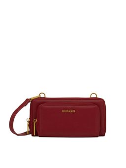 MIRAGGIO - Women Tia Red Wallet With Detachable Strap (M)
