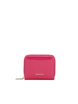 MIRAGGIO - Women Taffy Solid Green Wallet - Pink (S)