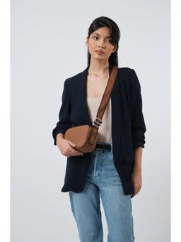 VIAJECITO - Women Blanket Stitch Classic Chocolate Brown Sling Bag