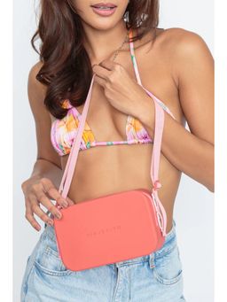 VIAJECITO - Women Classic Taffy With Pink Skinny Sling Bag - Orange