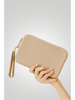VIAJECITO - Women Clutch- Fog - Beige