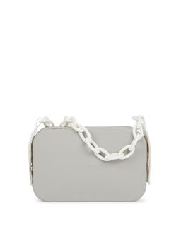 VIAJECITO - Women Classic Slate Grey Solid With Coconut Short Chain Handbag