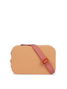 VIAJECITO - Women Classic Beige With Terracotta Strap Sling Bag