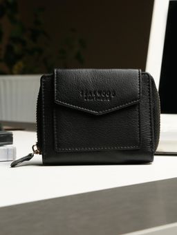 Teakwood - Women BLACK LEATHER WALLET