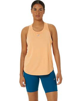 ASICS - Orange Solid Polyester Regular Tank Top