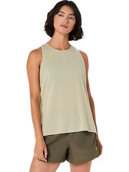 ASICS - Green Solid Polyester Regular Tank Top
