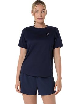 ASICS - Navy Blue Solid Polyester Regular T-Shirt