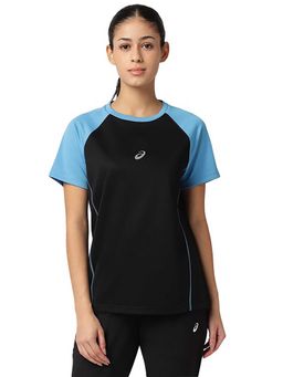 ASICS - Black Colorblock Polyester Regular T-Shirt