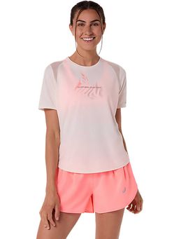 ASICS - Cream Solid Polyester Regular T-Shirt