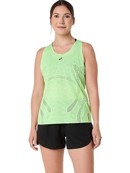 ASICS - Green Solid Polyester Regular Tank Top