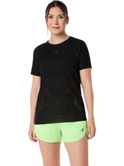 ASICS - Black Self Design Polyester Regular T-Shirt