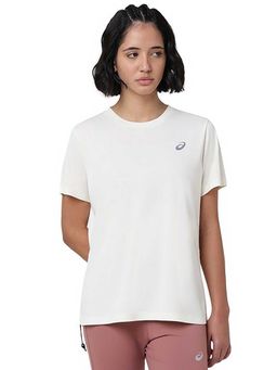 ASICS - White Solid Polyester Regular T-Shirt