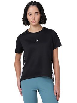 ASICS - Black Solid Polyester Regular T-Shirt