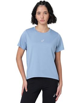 ASICS - Blue Solid Polyester Regular T-Shirt