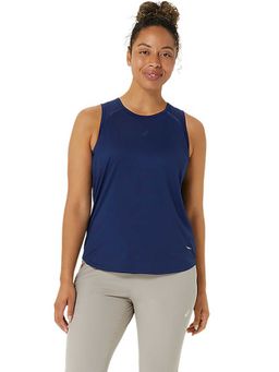 ASICS - Blue Solid Polyester Regular Tank Top