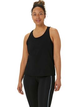 ASICS - Black Solid Cotton Regular Tank Top