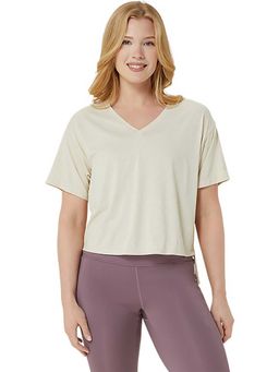 ASICS - Beige Solid Polyester Regular Top