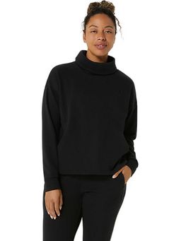 ASICS - Black Solid Cotton Relaxed Sweatshirt