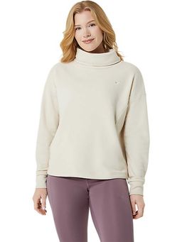 ASICS - Beige Solid Cotton Relaxed Sweatshirt