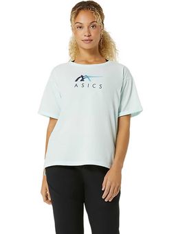 ASICS - Blue Solid Cotton Relaxed T-Shirt
