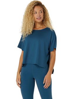 ASICS - Navy Blue Solid Polyester Regular Top