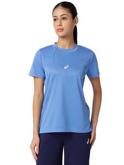 ASICS - Blue Solid Polyester Regular T-Shirt