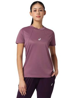 ASICS - Purple Solid Polyester Regular T-Shirt
