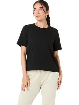 ASICS - Black Solid Polyester Regular T-Shirt