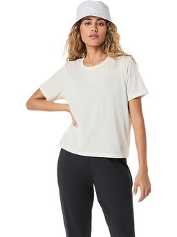 ASICS - Cream Solid Polyester Regular T-Shirt