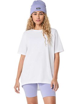 ASICS - White Solid Cotton Relaxed T-Shirt