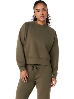 ASICS - Green Solid Polyester Relaxed Sweatshirt