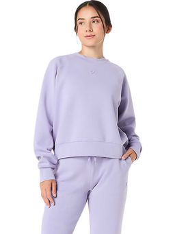 ASICS - Blue Solid Polyester Relaxed Sweatshirt