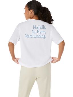 ASICS - White Typography Cotton Relaxed T-Shirt