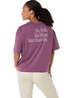 ASICS - Purple Typography Cotton Relaxed T-Shirt
