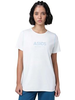 ASICS - Navy Blue Typography Cotton Regular T-Shirt