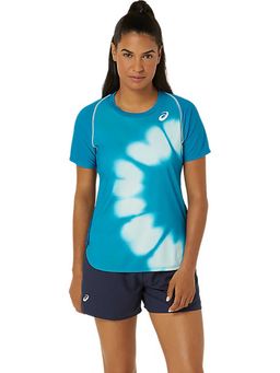 ASICS - Blue Printed Polyester Slim T-Shirt
