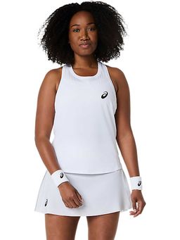 ASICS - White Solid Polyester Slim Tank Top