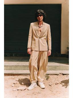 Bohame - Beige Dune Blazer with Trouser