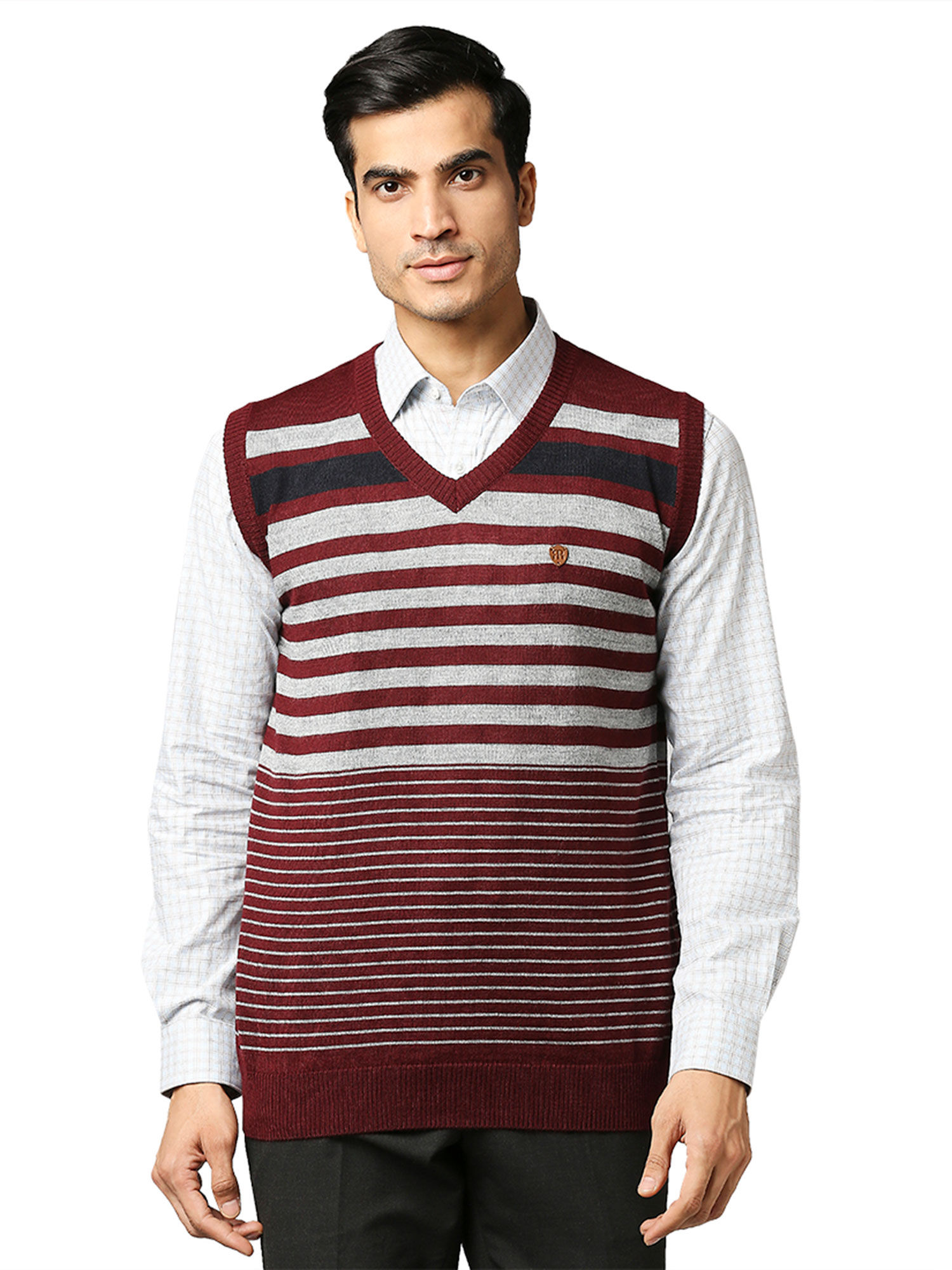 Buy Raymond Dark Maroon Sweaters 