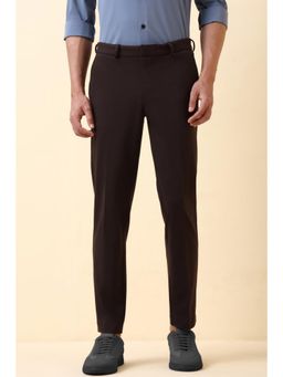 Allen Solly - Men Brown Textured Casual Trouser