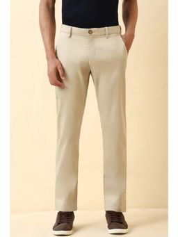Allen Solly - Men Beige Textured Casual Trouser