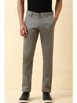 Allen Solly - Men Grey Textured Casual Trouser