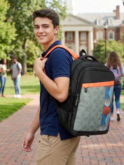 VISMIINTREND - Grey Printed School Bag