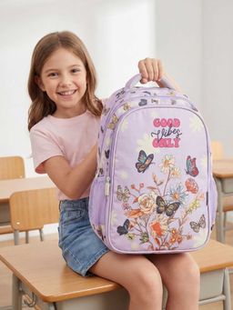 VISMIINTREND - Purple Printed School Bag
