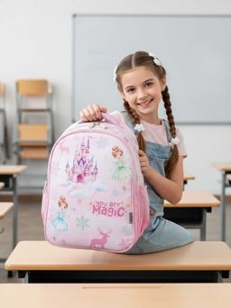 VISMIINTREND - Pink Printed School Bag