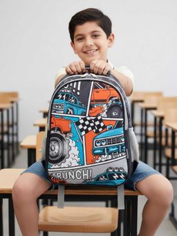 VISMIINTREND - Black Printed School Bag